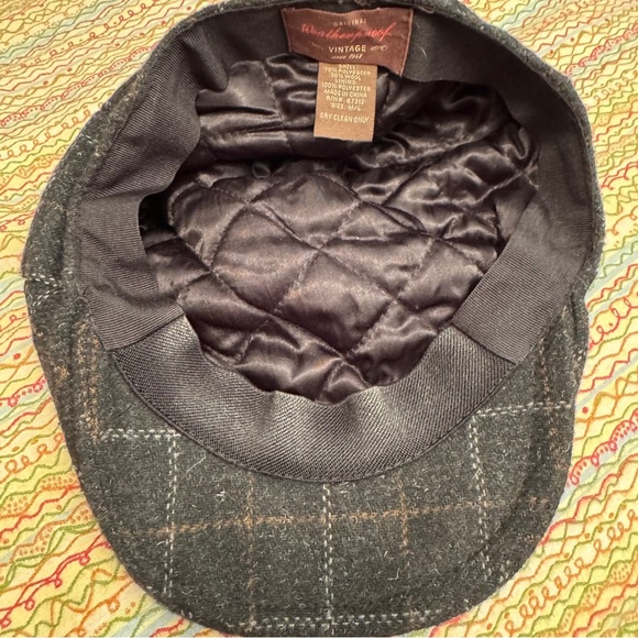 Weatherproof Vintage Men's Driving Cap Newsboy Hat Grey, Size M/L Wool Blend - Picture 6 of 7
